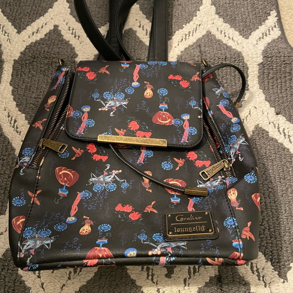 Loungefly Coraline backpack purse.